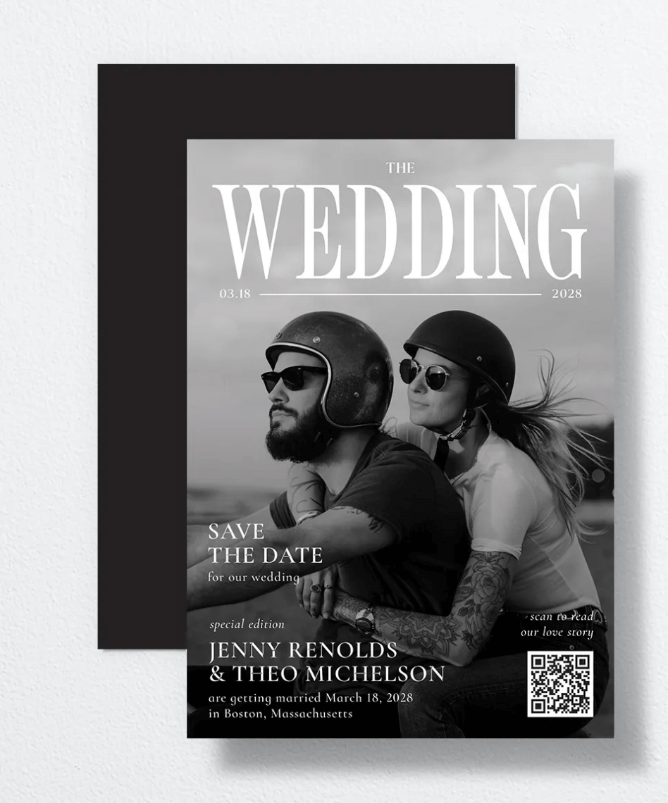 magazine cover - best save the date cards